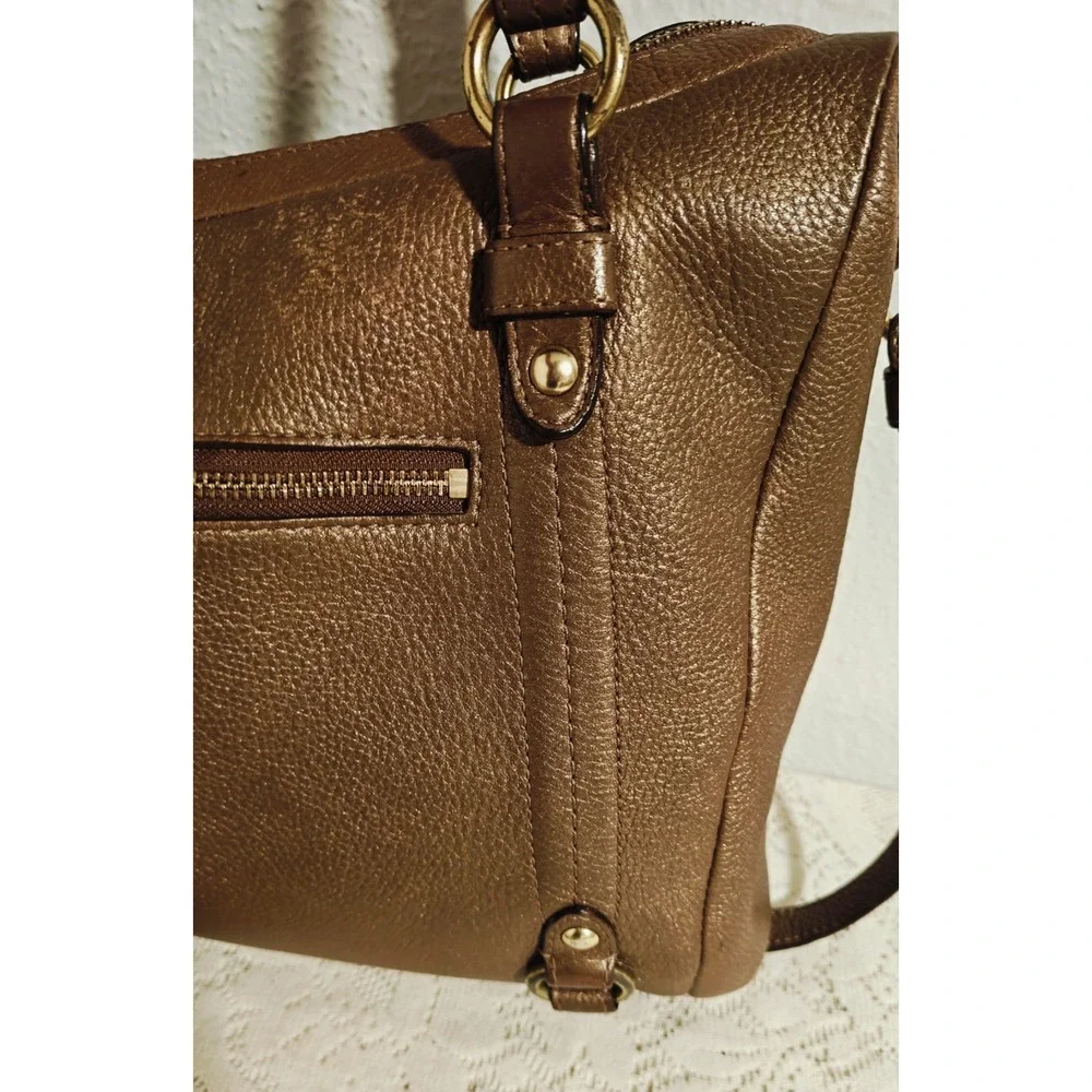 Coach Alexandra Tote/Shoulder Bag Bronze Leather Pre-owned